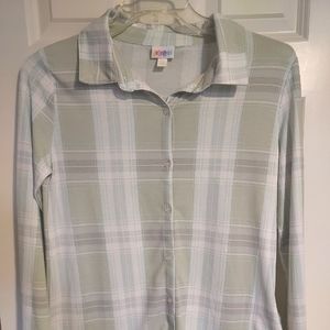 Lularoe Plaid Button Down Shirt